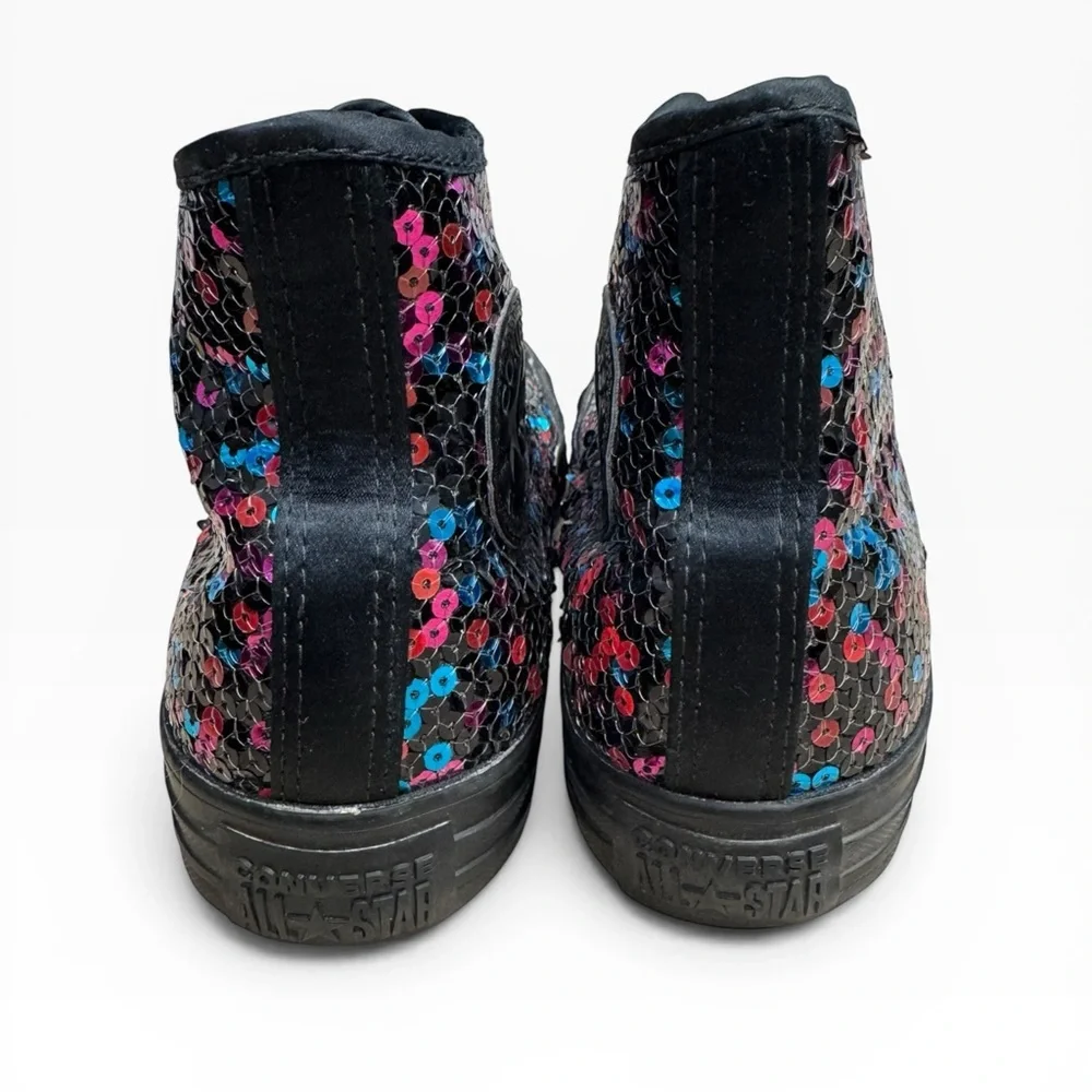 Converse Chuck Taylor All Star Hi Multi Colored Sequin Sneakers Black Size US 7